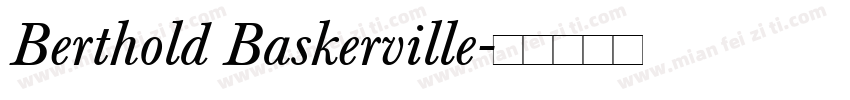 Berthold Baskerville字体转换